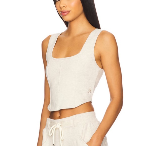 NWOT free people movement top. Color Oatmeal heather. Size L. - Picture 1 of 6